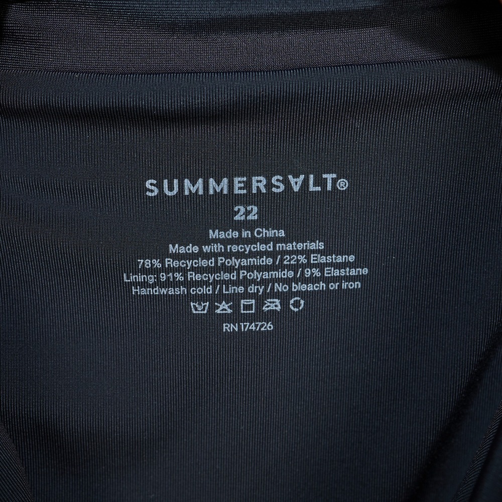 NWT Summersalt The Ruched Backflip One Piece Swimsuit Black Size 22 - Picture 7 of 8